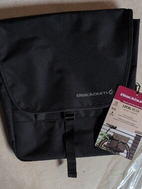 Black Men's Rear Messenger/Pannier Bag
